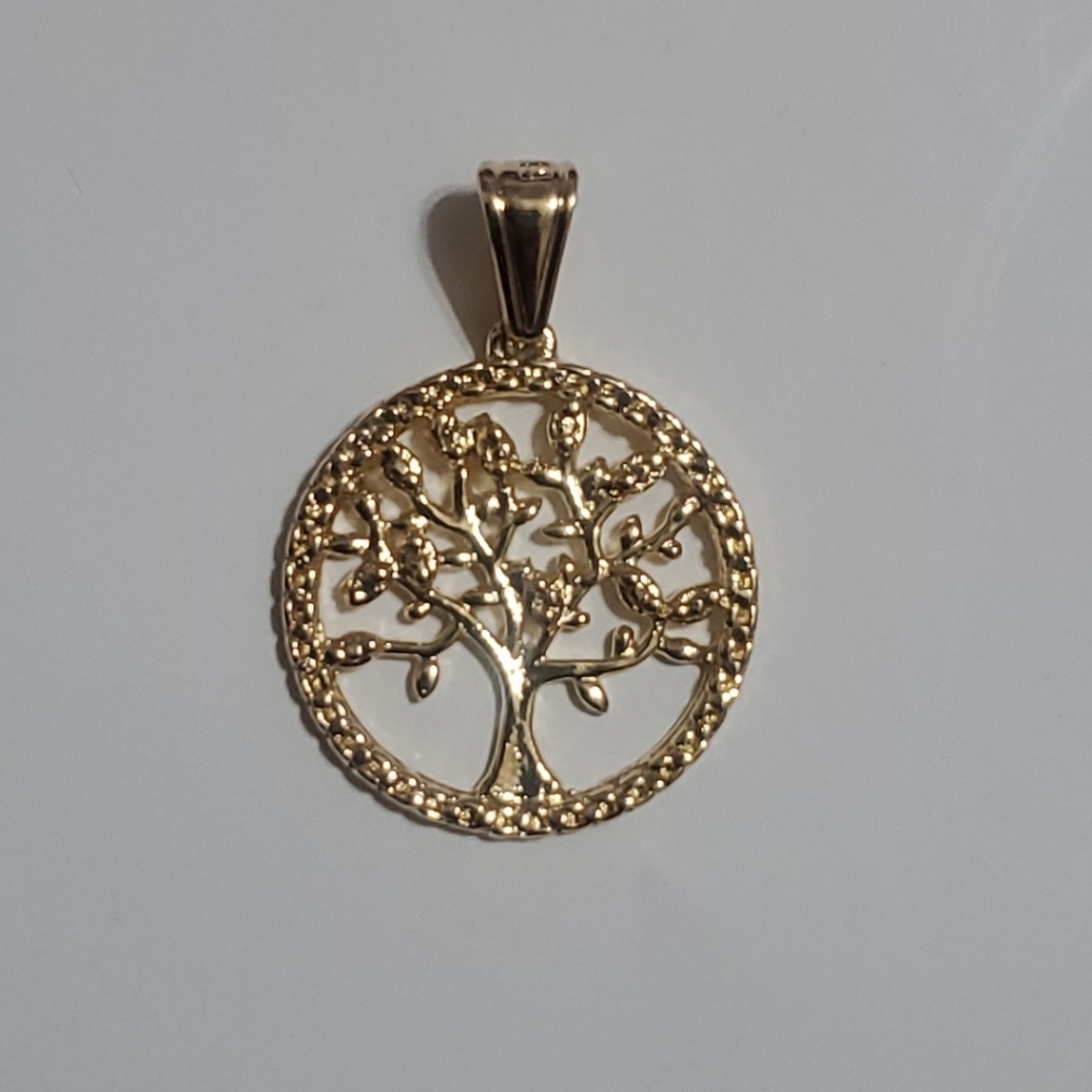 18k Gold Filled Tree of Life Pendant Necklace Charm